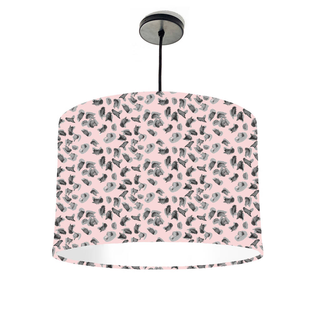 pink leopard print lamp shade