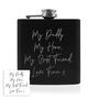 Personalised Handwriting Black Hip Flask, thumbnail 7 of 7