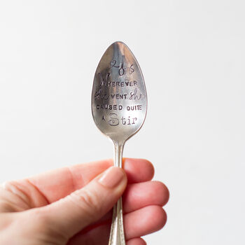 Hand Stamped Vintage Spoon, 8 of 12
