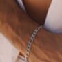 Silver 5mm Figaro Chain Bracelet Adjustable Minimal Gift, thumbnail 5 of 6