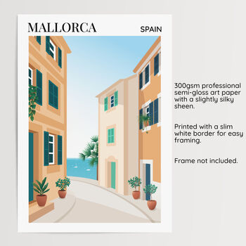 Mallorca Spain Travel Print Art Poster, 4 of 7