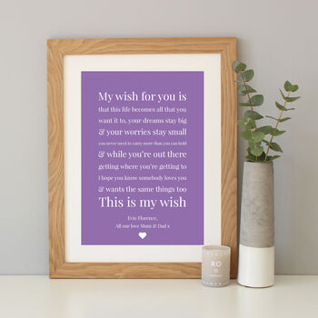 'My Wish For You' Personalised Baby Gift, 2 of 8