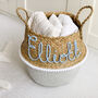 Personalised Dipped Seagrass Nursery Basket, thumbnail 1 of 9