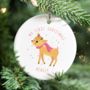Personalised 1st Christmas Reindeer Decoration, thumbnail 5 of 6