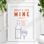 Witty Wine Lover's Dilemma Line Art Typography Print, thumbnail 1 of 4