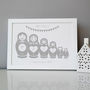 Personalised Russian Dolls Family Print, thumbnail 4 of 5