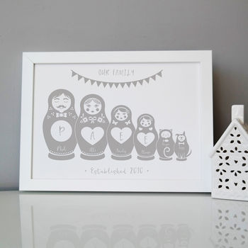 Personalised Russian Dolls Family Print, 4 of 5