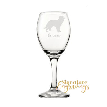 Personalised Border Collie Dog Engraved Glass, 4 of 5