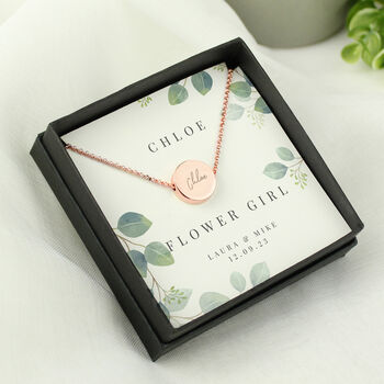 Botanical Rose Gold Necklace And Sentiment Box, 3 of 5