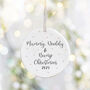 Personalised Mummy, Daddy And Bump Christmas Decoration, thumbnail 1 of 10