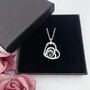 Personalised Projection Photo Jewellery Two Hearts, thumbnail 1 of 3