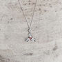 Sterling Silver Christmas Holly Necklace, thumbnail 3 of 6