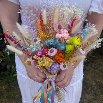 Rainbow Dried Flower Bouquet, 3 of 7