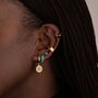 Turquoise Cabochon Single Flat Back Earring, thumbnail 4 of 7