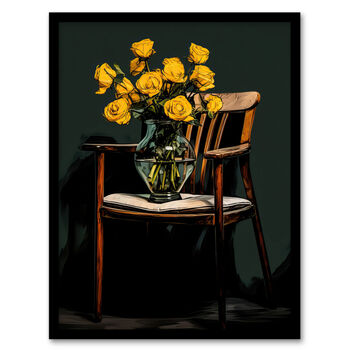 Yellow Roses Are My Favourite Still Life Wall Art Print, 5 of 6