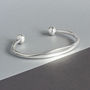 Sterling Silver Torque Bangle, thumbnail 2 of 4
