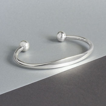 Sterling Silver Torque Bangle, 2 of 4