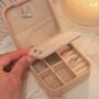 Portable Travel Jewellery Box With Mirror Detail, thumbnail 6 of 9