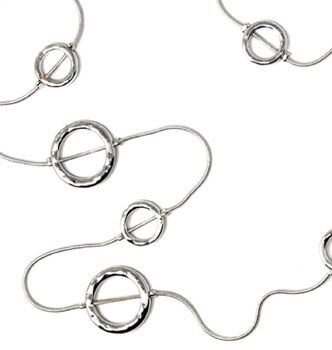 Single Chain Molten Halo Circle Necklace, 5 of 7