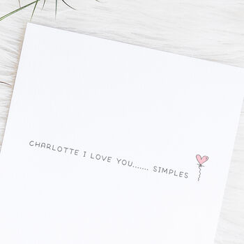I Love You Simples Card, 3 of 3