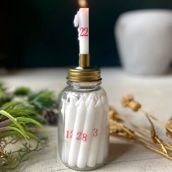 Personalised Advent Candle Set, 2 of 6