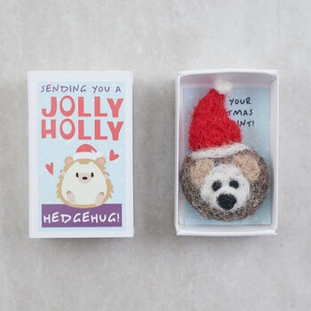 Sending You A Jolly Holly Hedgehug In A Matchbox, 3 of 7
