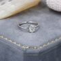 Sterling Silver One Carat Oval Moissanite Diamond Classic Single Stone Engagement Ring, thumbnail 5 of 10