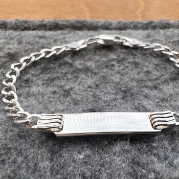 Personalised Sterling Silver Baby Boys ID Bracelet, 3 of 7