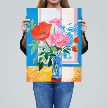 Formidable Florals Poppies And Peonies Wall Art Print, 2 of 6