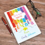 Personalised Thank You Teacher Rainbow Design Notebook, thumbnail 1 of 2