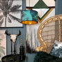 Cole And Sons Palm Jungle Lampshades With Gold Lining, thumbnail 2 of 10