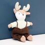 Mini Boy Reindeer Soft Toy With Personalised Case, thumbnail 3 of 5