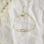 Three Interlocking Rings Bracelet With Birthstone, thumbnail 3 of 11