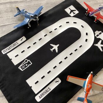 Personalised Plane Airport Travel Play Mat Bag, 3 of 5