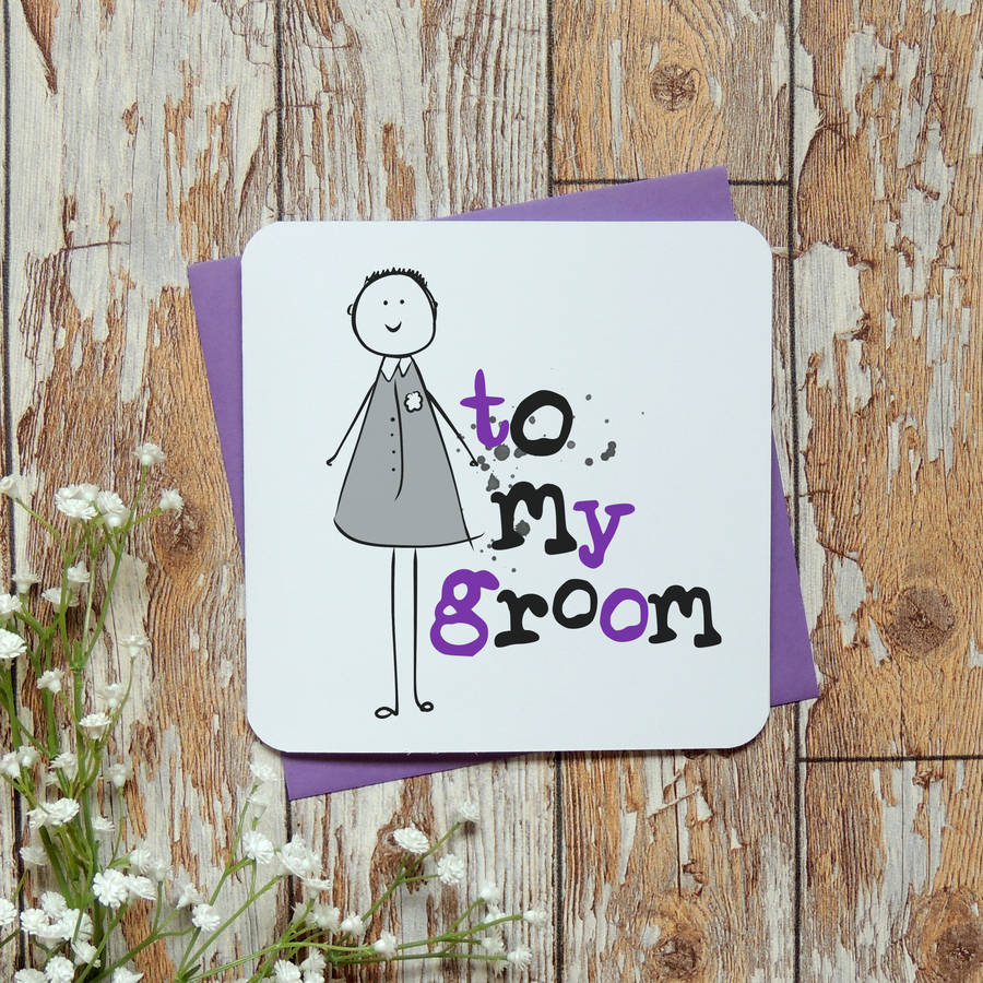 'to my groom' wedding day cardparsy card co