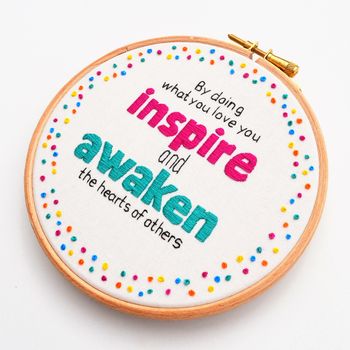 Inspire Hand Embroidery Wall Art, 2 of 4
