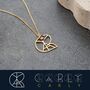 Birthstone Name Logo Necklace, 18 K Gold Plated Sterling Silver, thumbnail 2 of 8