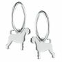 Sterling Silver Schnauzer Huggie Hoop Or Hook Earrings, thumbnail 2 of 5