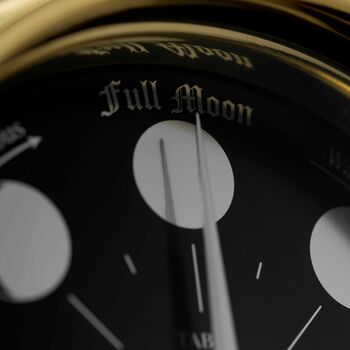 Prestige Solid Brass Moon Phase Clock, 3 of 12
