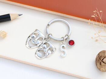 Drama Masks Personalised Keyring Theatre Gift, 2 of 10