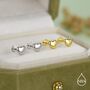 Sterling Silver 5mm Heart 16 G Flat Back Stud Earrings, thumbnail 5 of 11