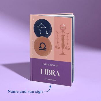 Libra Star Sign Gift Personalised Astrology Zodiac Book, 2 of 8