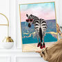 Summer Print Zebra Heart Heels On Beach Scene, thumbnail 1 of 5