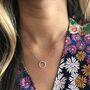 Chora Mini Circle Cubic Zirconia Necklace, thumbnail 2 of 7