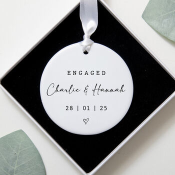 Personalised Engagement Keepsake Ornament, 3 of 7