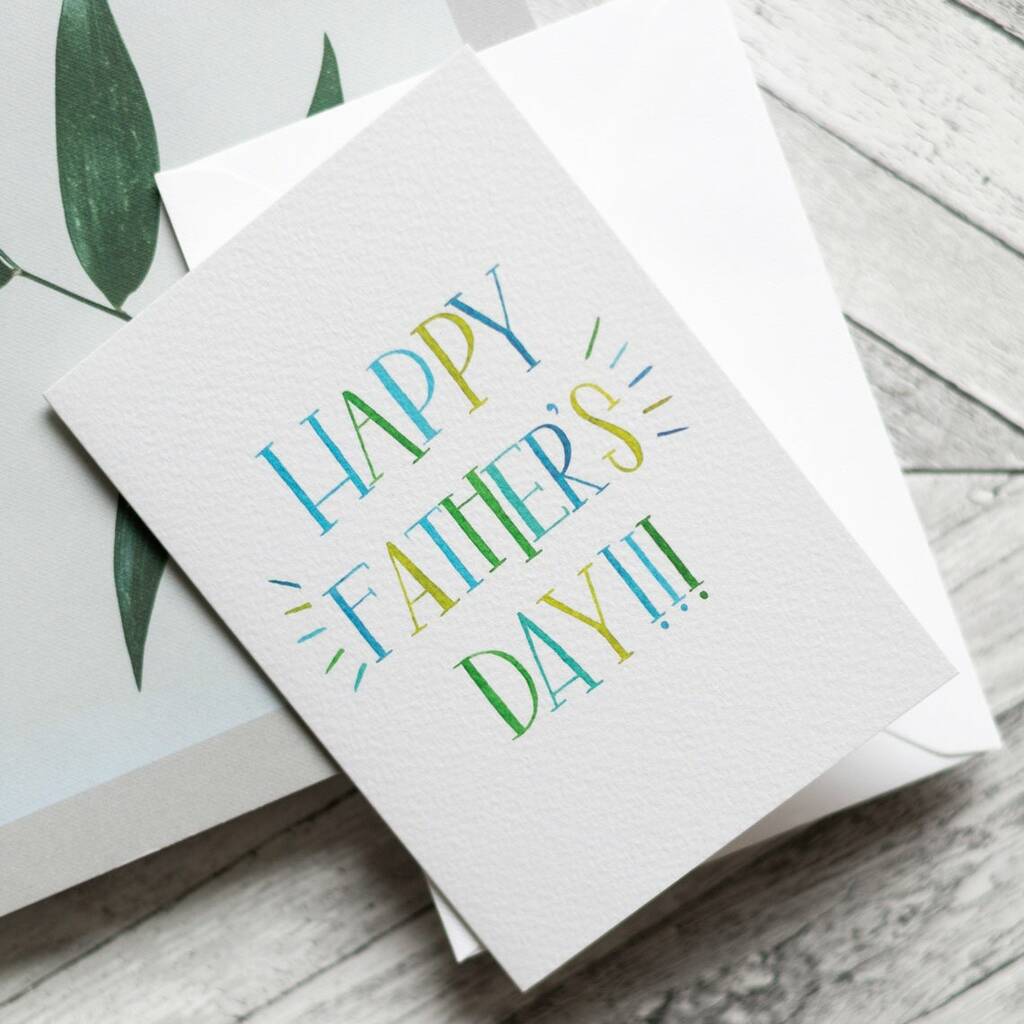 'Happy Father's Day' Hand Lettered Card By Eleri Haf Designs ...