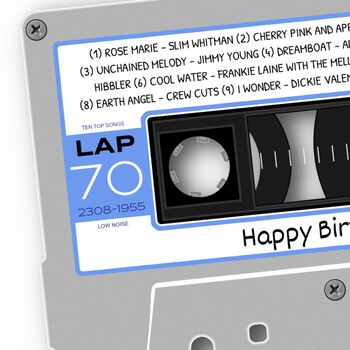 70th Birthday Print Songs On The Day You Were Born 1954 1955, 8 of 11