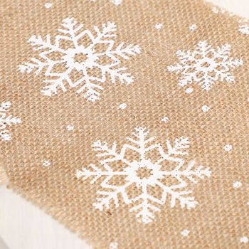 Christmas Crafts Jute Snowflake Table Runner, 3 of 6