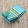 Personalised Mutlicolour Turquoise Small Leather Purse, thumbnail 6 of 10