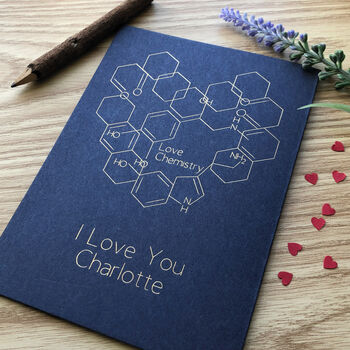 Personalised Love Chemistry Gold Foil Card, 8 of 12